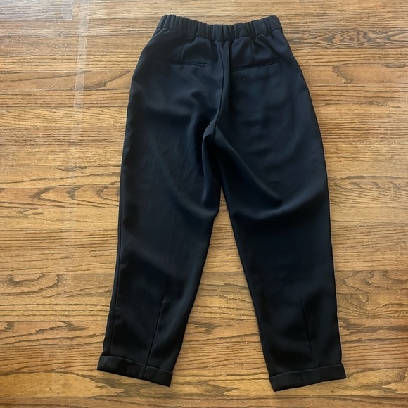 Zara Cropped Black Comfort Pants Size S - Picture 4 of 10